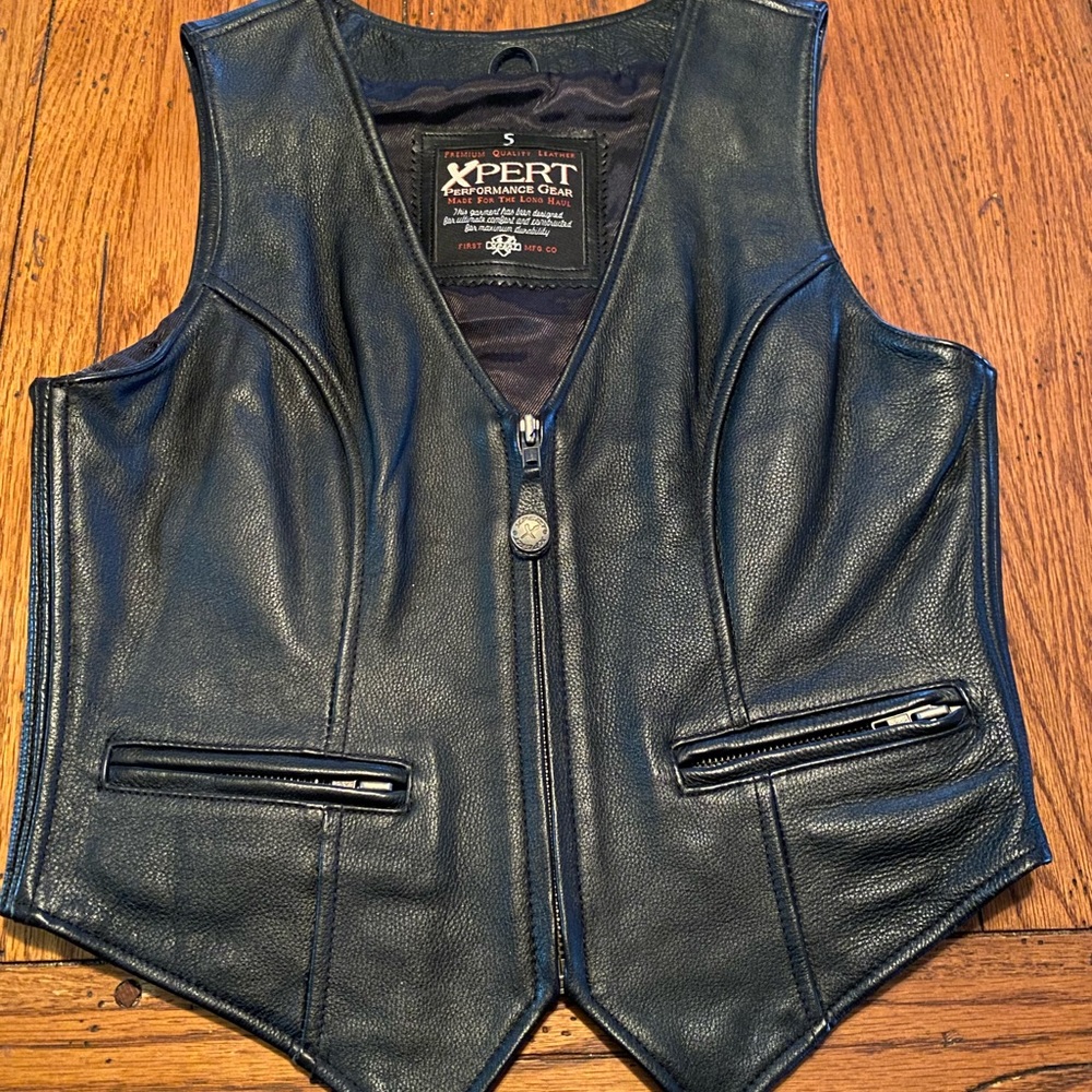 Womens leather vest